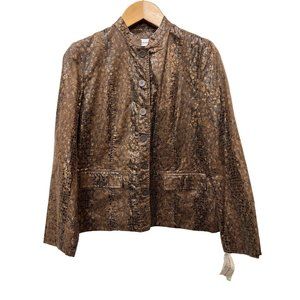 Alfred Dunner Barcelona Gold Metallic Jacket